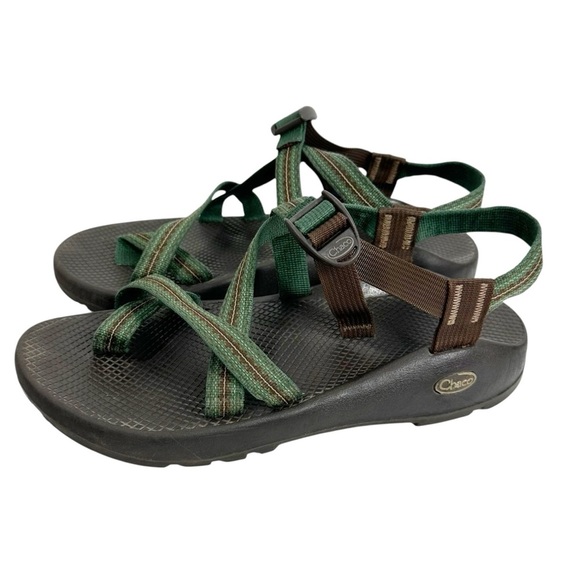 CHACO'S Men's Z Size 11 Green & Brown Strap Hiking Outdoors Waterproof Sandal - Picture 3 of 8